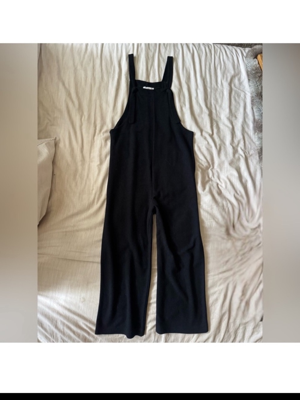 URBAN Romantics Black Wide-Leg Jumpsuit with Adjustable Straps